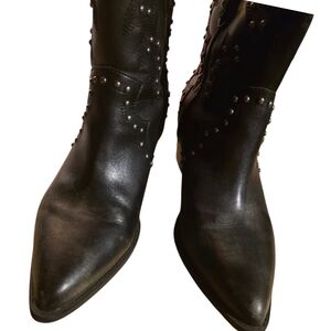 Forever 21 Black Ankle Boots with Studded Detail